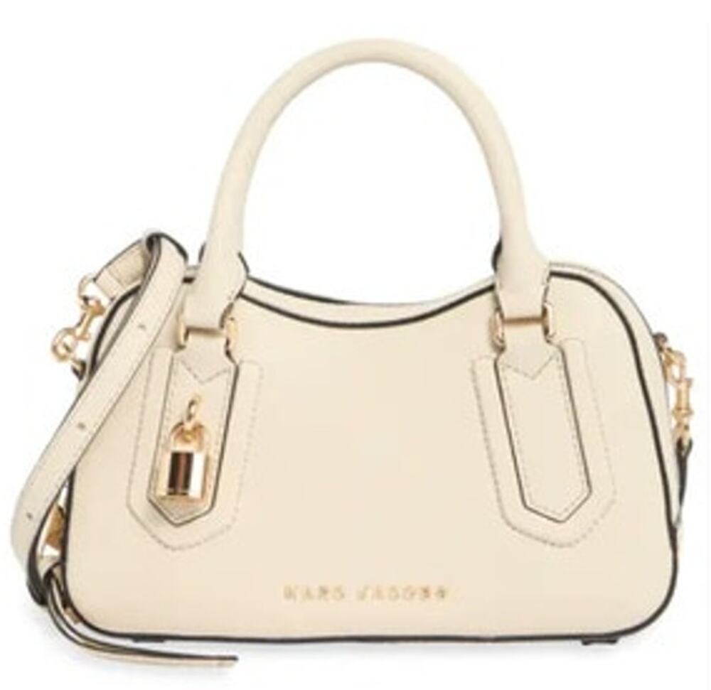 Marc Jacobs Drifter  Crossbody Small Satchel Pebbled Leather Biege NWOT